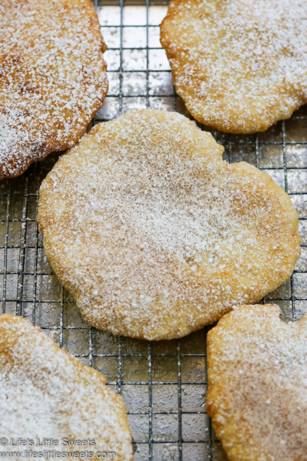 Fried Dough Recipe (Powdered Sugar, Cinnamon) Life's Little Sweets