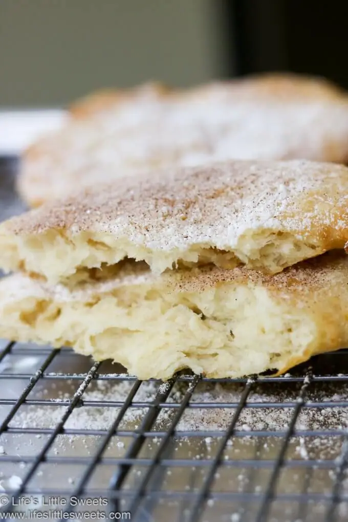 Fried Dough on a wire rack inside