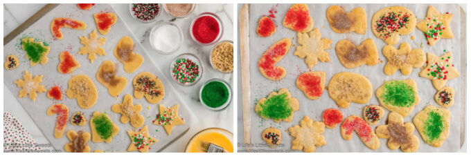 collage of how to make sand tart cookies