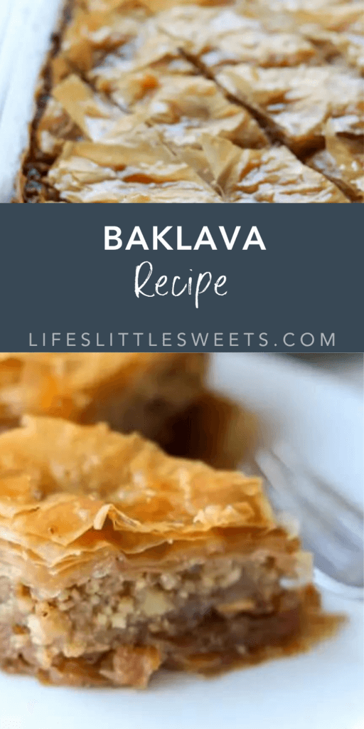 baklava recipe with text overlay
