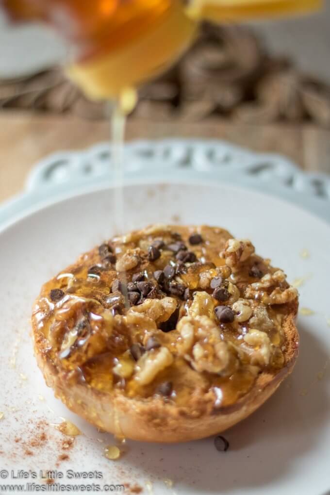 Bagel with Honey Peanut Butter and Walnuts