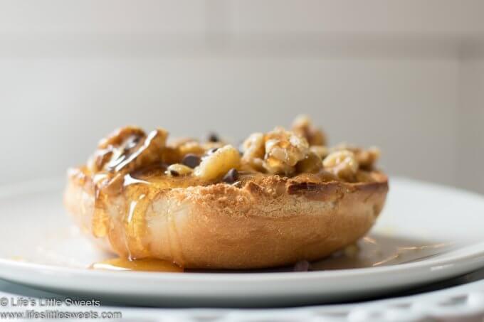 Bagel with Honey Peanut Butter and Walnuts