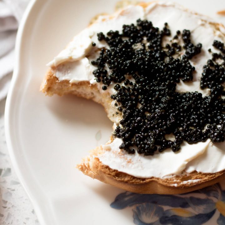 Caviar Cream Cheese Bagel