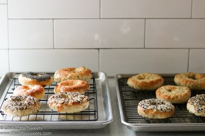 a homemade bagel with everything bagel seasoning