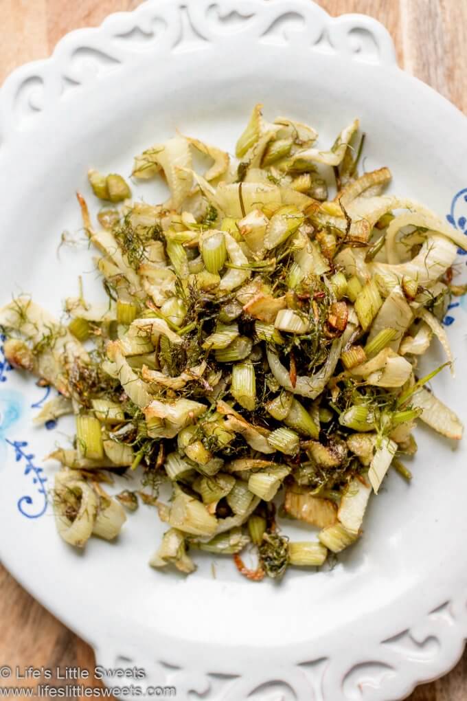 Pan-Fried Fennel up close on plate