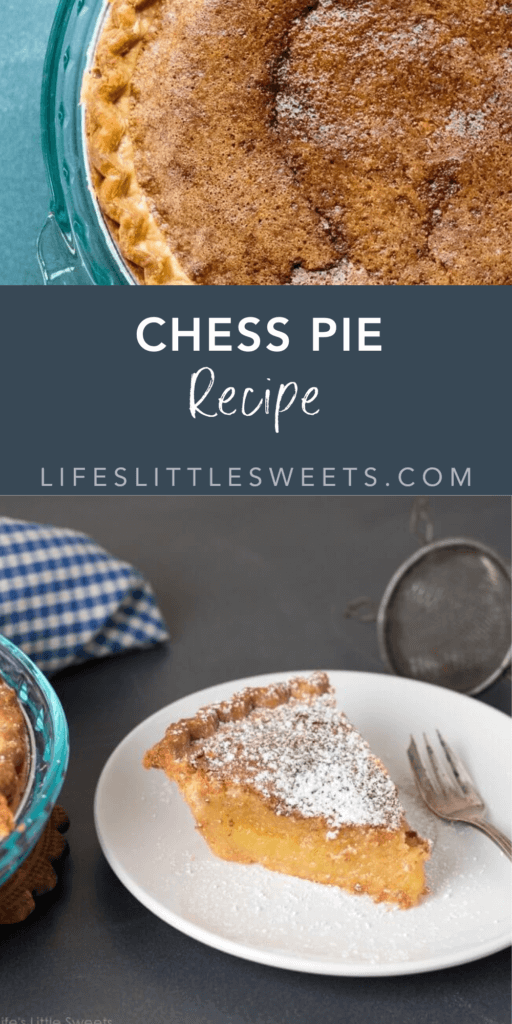 chess pie recipe with text overlay