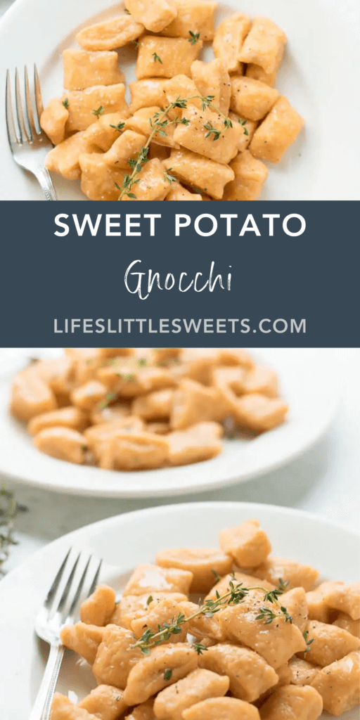 Sweet Potato Gnocchi with text overlay