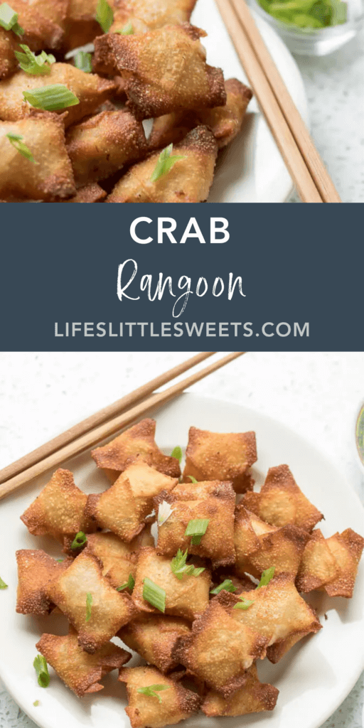 Crab Rangoon with text overlay