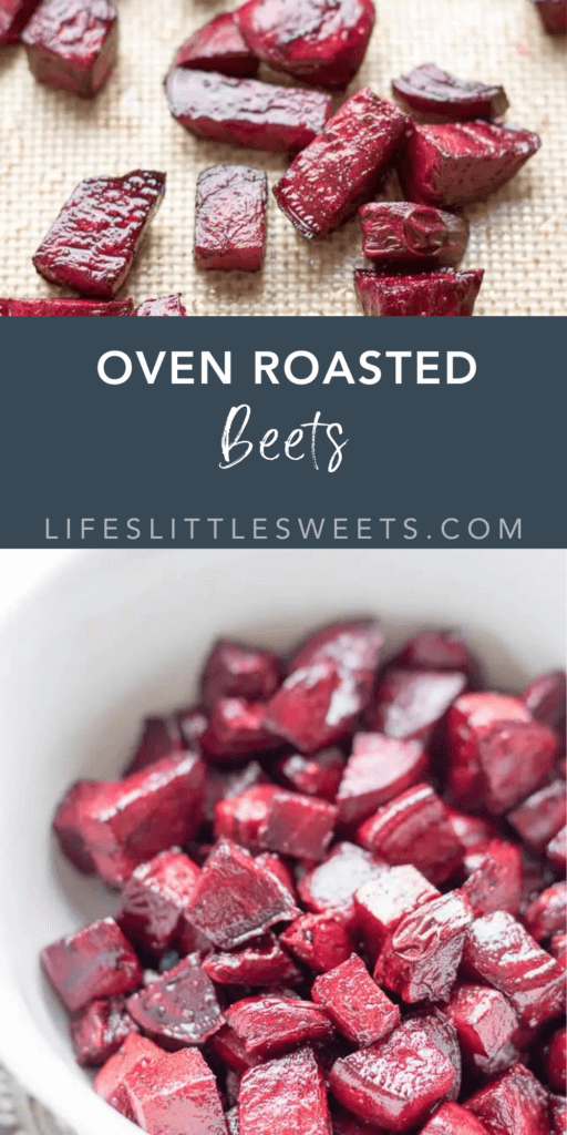 oven roasted beets with text overlay