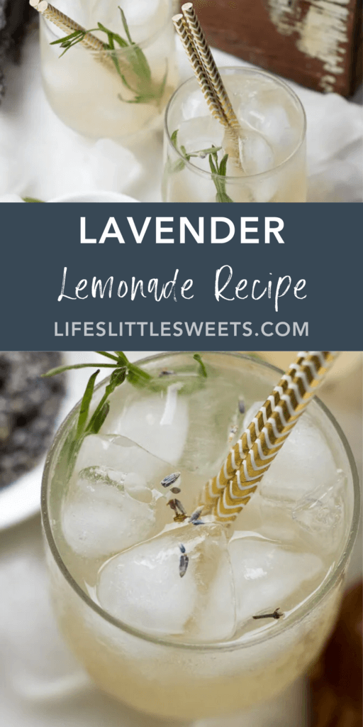 Lavender Lemonade Recipe with text overlay