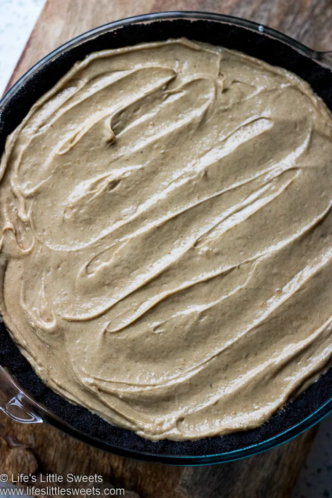 Chocolate Wafer Pie Crust overhead shot of a SunButter pie