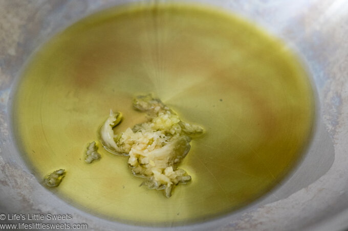 garlic, sesame oil, olive oil