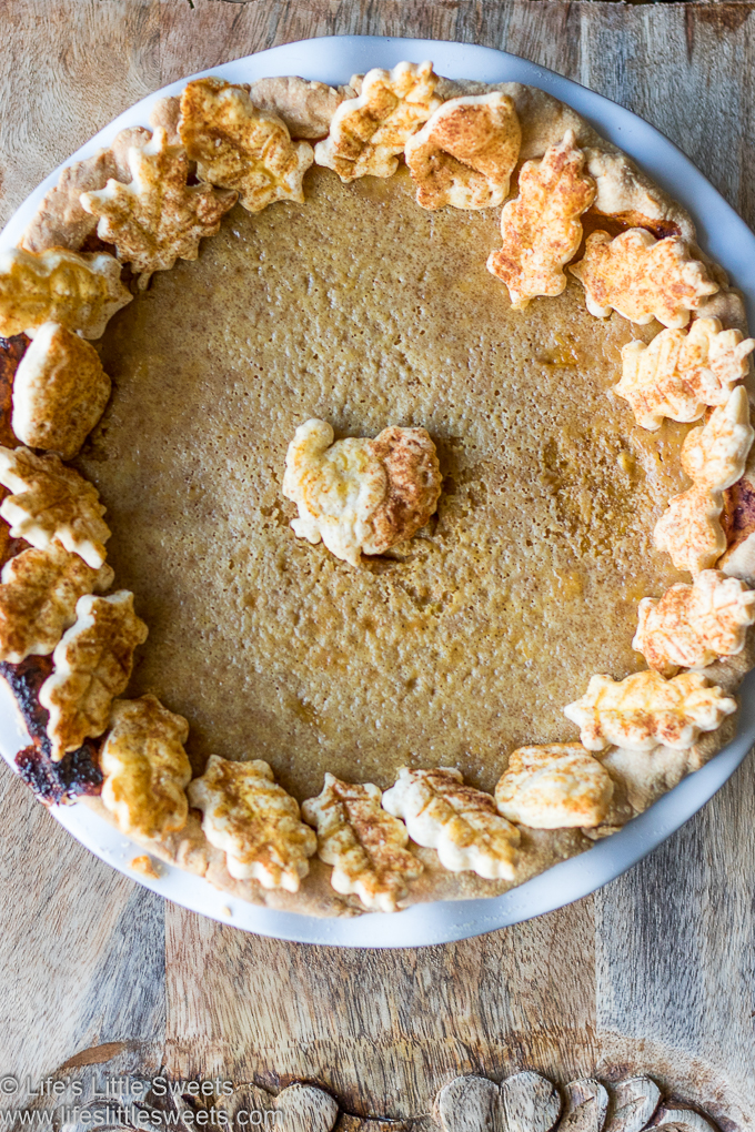 Homemade Pumpkin Pie with pie crust cookies