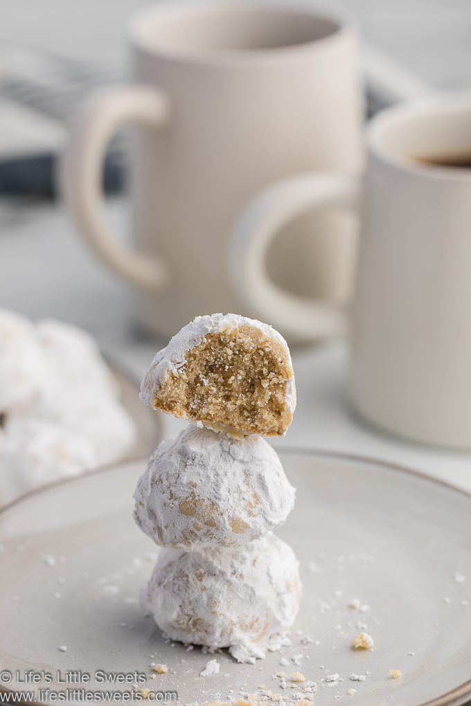 Russian Tea Cakes in a stack