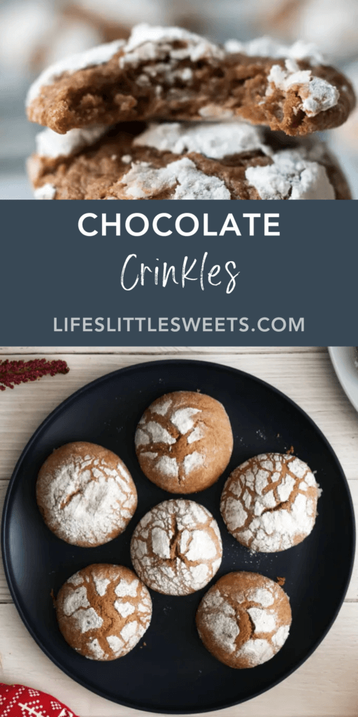 Chocolate Crinkles with text overlay