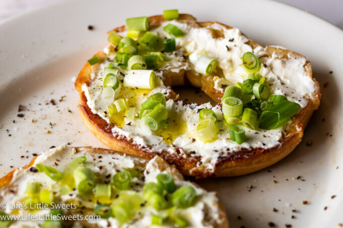 Bagel with Cream Cheese and Scallions