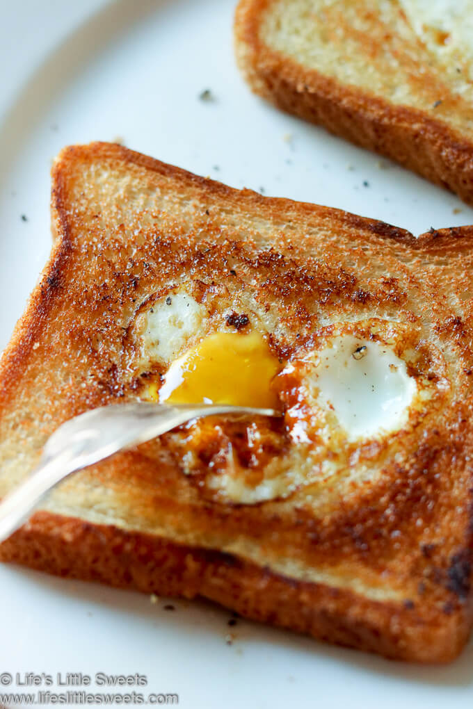 Egg-in-a-Hole on a plate