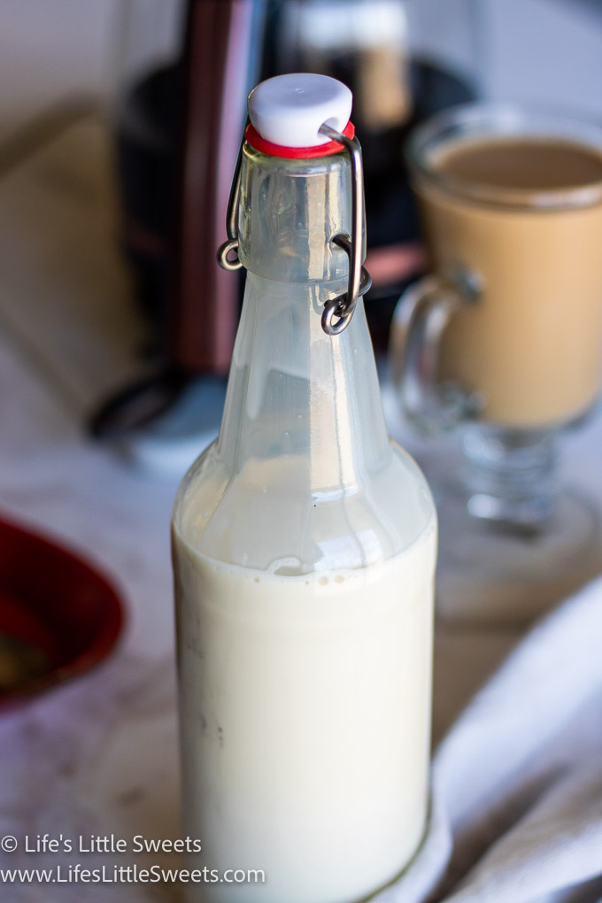 Hazelnut Creamer recipe in swing top bottle