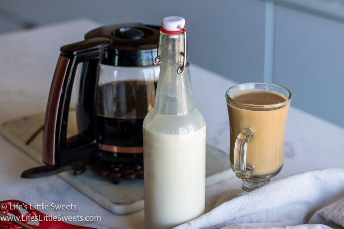 Hazelnut Creamer recipe in swing top bottle