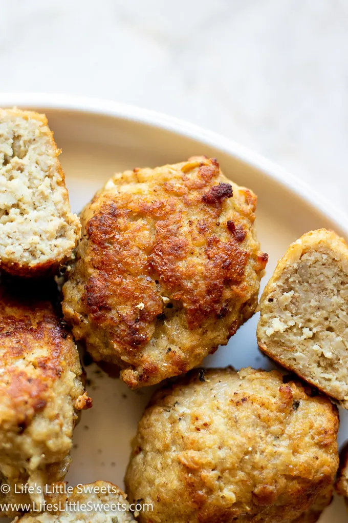 Gluten-Free Turkey Meatballs up close on a plate