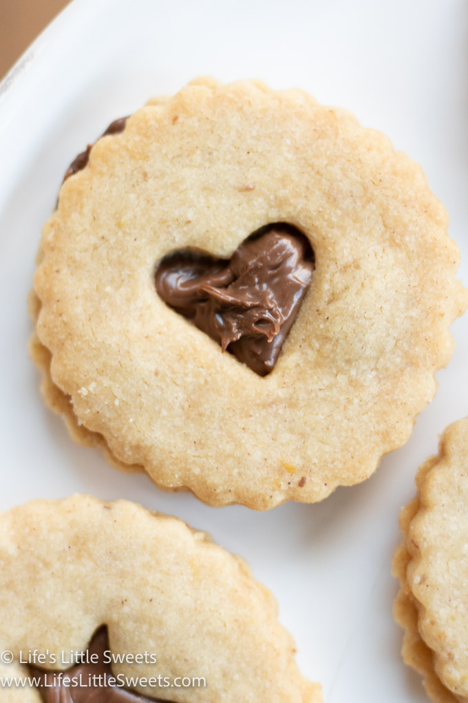 heart-shape Nutella Linzer Cookies