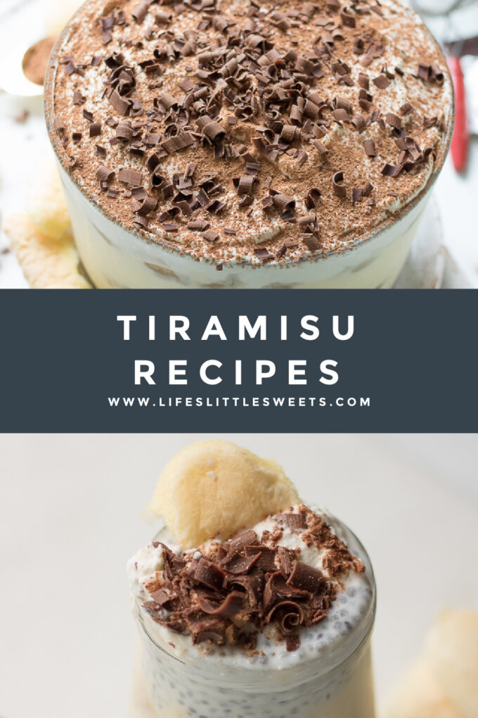 2 Tiramisu Recipes pin with text