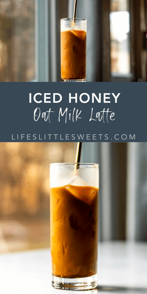 iced honey oat milk latte