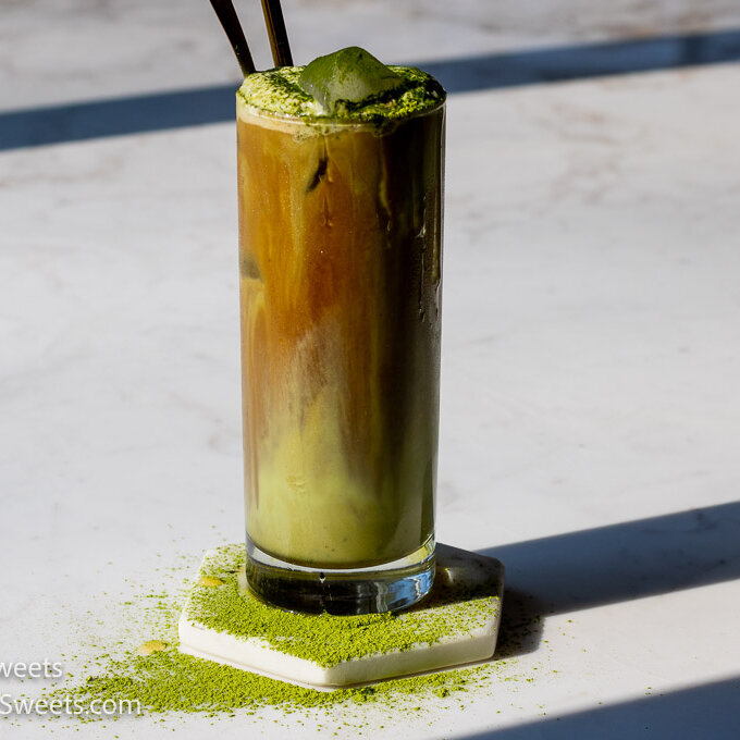 Iced Coconut Milk Matcha Latte Recipe Life's Little Sweets