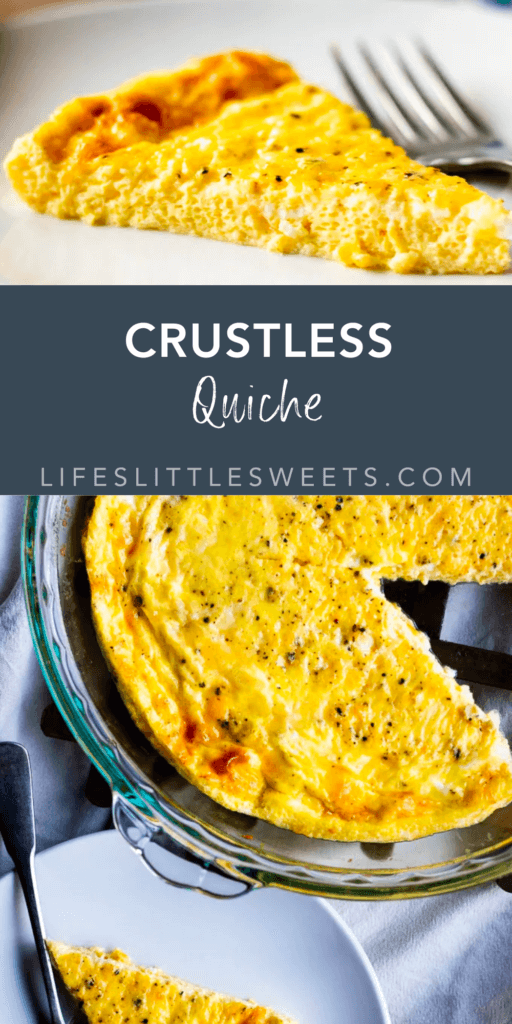 crustless quiche with text overlay
