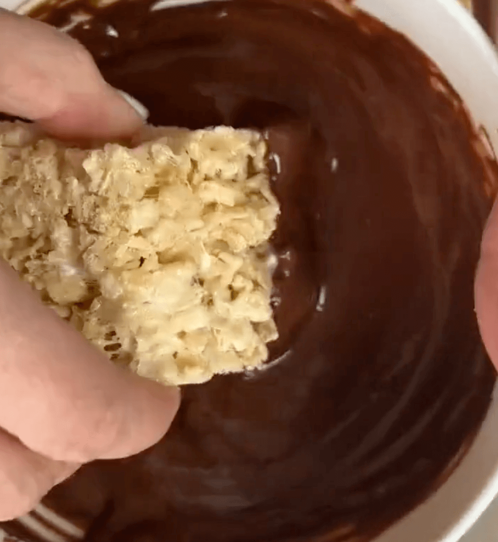 Chocolate-Dipped Rice Krispies Treats