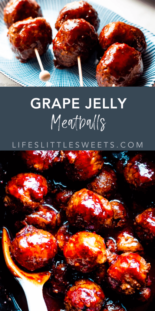 grape jelly meatballs with text overlay