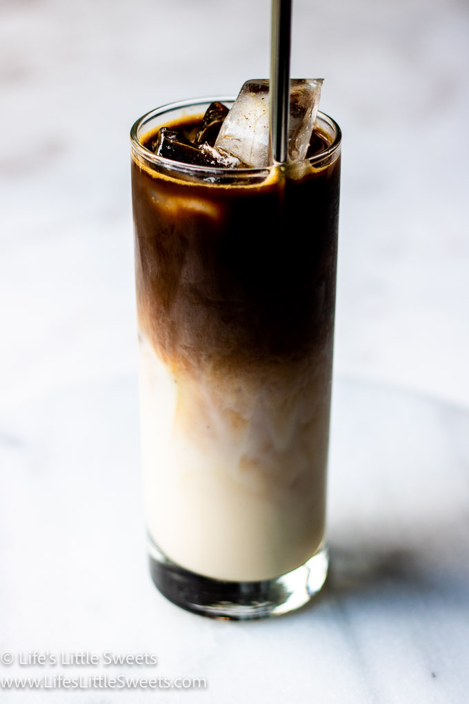 Iced Almond Milk Latte ombre drink