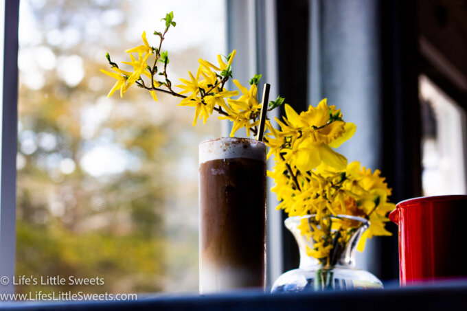 Soy Milk Iced Coffee Recipe with a red pitcher