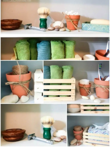 6 Tips to Organize Bathroom Open Shelves Story Poster Image