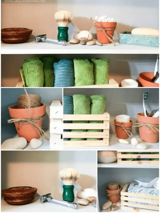 6 Tips to Organize Bathroom Open Shelves Story