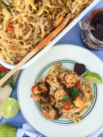 How to Host a Fall Outdoor Dinner Shrimp Pad Thai Story Poster Image