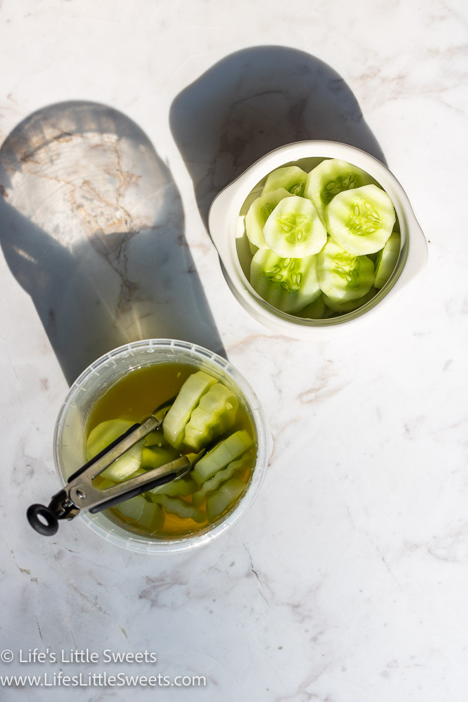 Cucumbers in Pickle Juice in a container