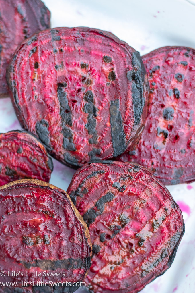 red Grilled Beets close up