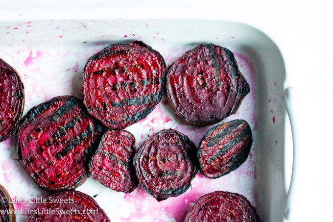 Grilled Beets on a white background