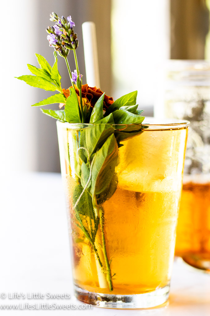 iced tea with herbs