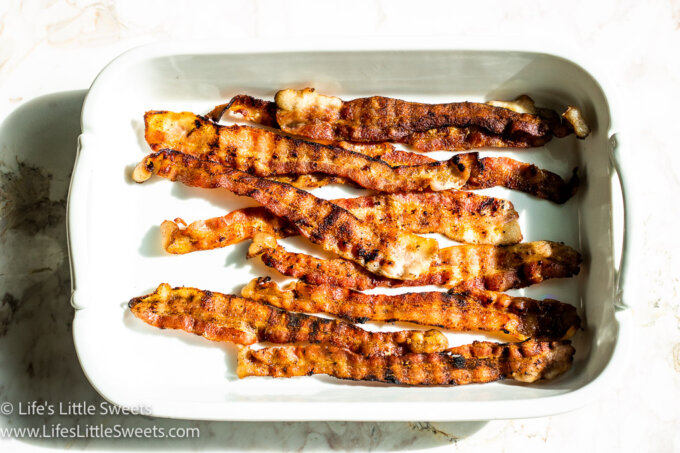 several pieces of grilled bacon