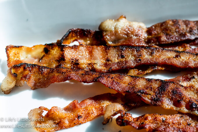 close up of grilled bacon