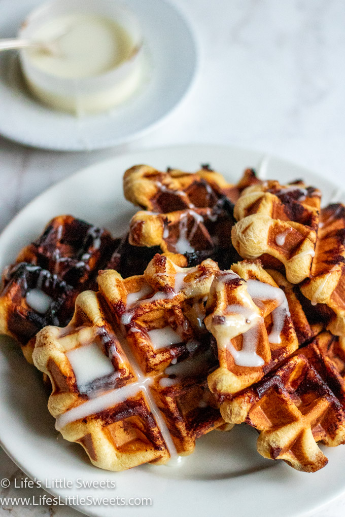 crispy waffles with frosting