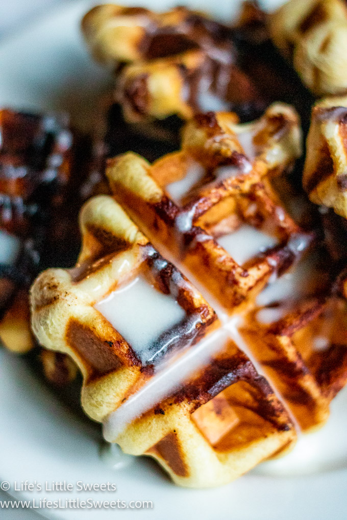 melted frosting on waffles