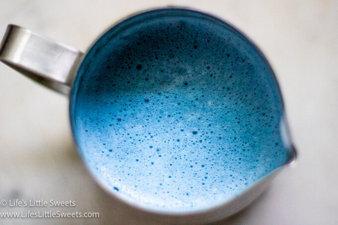 blue steamed milk