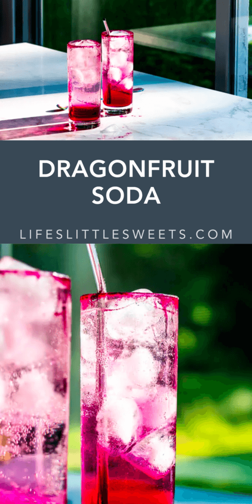 dragonfruit soda with text overlay