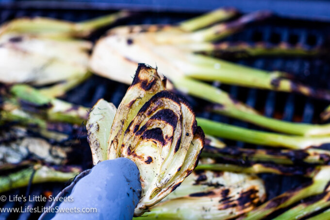 young fennel on the grill