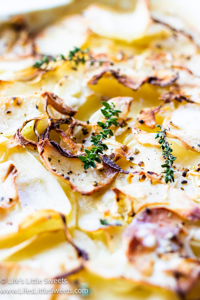Scalloped Potatoes with fresh thyme