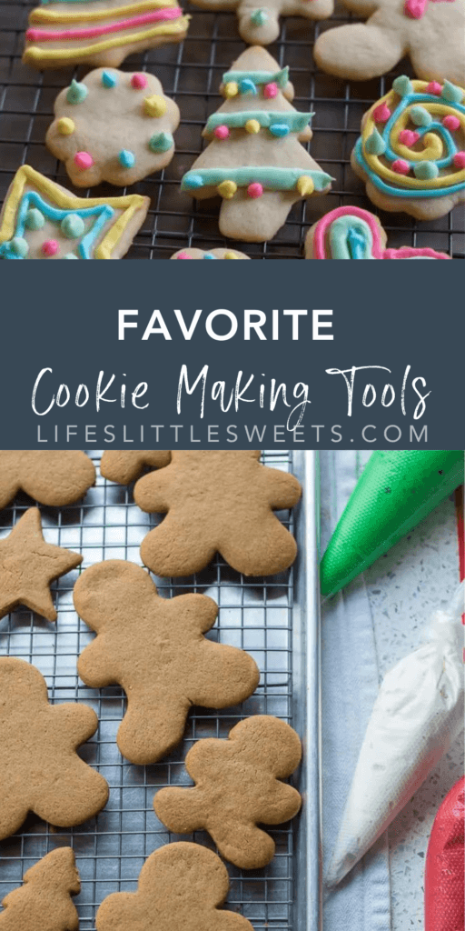 favorite cookie making tools with text overlay