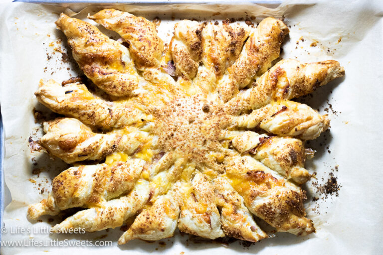 Tarte Soleil (Ham Cheese Puff Pastry Star/Sun) Life's Little Sweets
